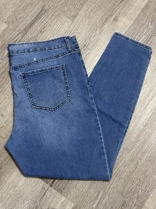 Old Navy Super Skinny Mid Rise Stretch Blue Jeans Damengröße 16 - Bild 1 von 16