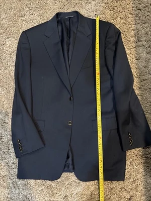 CANALI for Bloomingdales - Men's blue navy plaid blazer Size 52 - Image 1 of 4