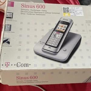T COM Sinus 600 Schnurloses Mobiltelefon, Basis mit Mobilteil - Zdjęcie 1 z 13
