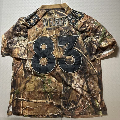 Camiseta deportiva de fútbol americano Nike camuflada talla 48/L de Wes Welker #83 de los Denver Broncos RARA Foto 1 de 3