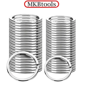 100 Pcs Silver Metal Split Rings Keyring Jump Hoop Loop Key Keys Ring - Picture 1 of 9