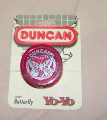 Juguete retro vintage Duncan 1994 sellado de fábrica mariposa rojo años 90 - nuevo EE. UU. Foto 1 de 4