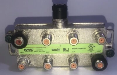 Directv MSPLIT8R1-01 8-Way High Frequency SWM Splitter 2-2150 mhz 8 outputs USED - Image 1 of 4