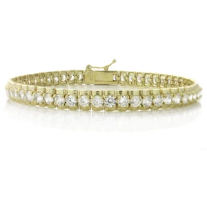 18K Gold Plated 6ct CZ Studded Tennis Bracelet - Picture 1 of 3