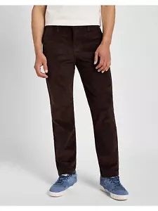 Lee Chino Corduroy Trousers Men's 32/32 Cotton Regular Fit Stretch Zip Fly Brown - Picture 1 of 6