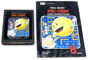 Pac-Man (Atari 2600, 1981) Pacman Sears (Cartridge & Manual) NTSC - Picture 1 of 10