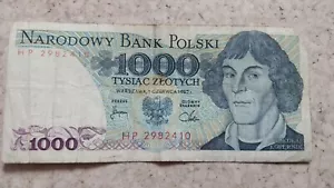 VR Polen 1000 Zloty 1982 Kopernikus Poland PRL Geldschein Serie HP Banknote PL - Bild 1 von 5