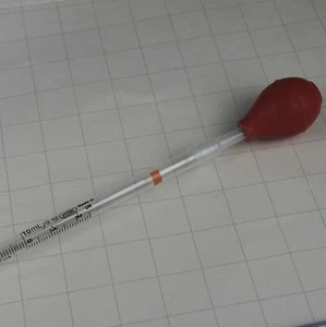 10ml Glass pipette with rubber bulb laboratory chemistry dropper dispensing  - Picture 1 of 2