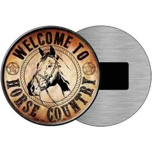 Horse Country 3.5" Círculo Imán Placa Nevera Refrigerador Cocina Hogar Pared - Imagen 1 de 2