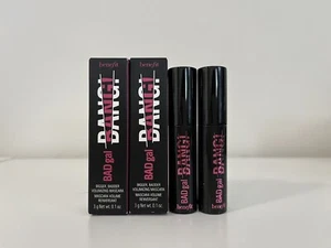 2 X Benefit Bad Gal Bang máscara de pestañas tono intenso negro tamaño de viaje nuevo en caja 0,1 oz cada uno - Imagen 1 de 2