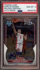 Marcus Sasser Signed 2023 1st Bowman University Rookie Card #93 Psa GEM 10 AUTO