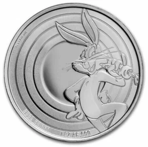 Moneda de plata fina Samoa Looney Tunes Bugs Bunny 2022 1 OZ 999 baja acuñación sellada - Imagen 1 de 5