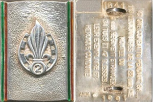 2° R.E.I, 1841 - 1991, LEGION récit El Moungar, matriculé 106 , en argent AIXIA - Imagen 1 de 1