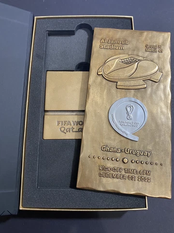Qatar 2022 VIP Metal Plaque Ghana VS Uruguay FIFA World Cup Match# 45 Al Janoub Cover