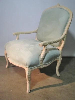 Sillón abierto tallado de alta gama de A. Rudin; diseño de rama sintética tallada; como nuevo Foto 1 de 4