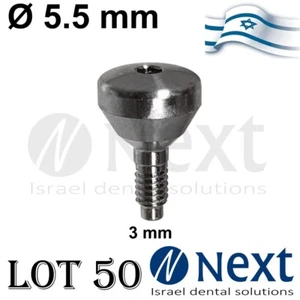 Lot x 50 Healing Cap Abutment Internal Hex Ø 5.5 mm titanium 3 mm - Picture 1 of 1