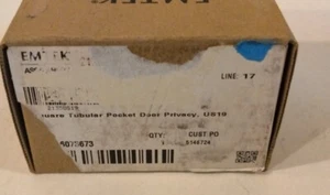 Emtek ASSA ABLOY 2135US19 SQUARE TUBULAR POCKET Door Privacy - Picture 1 of 8