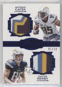 2016 Panini Flawless Sapphire /10 Antonio Gates Hunter Henry #DDAH Rookie RC