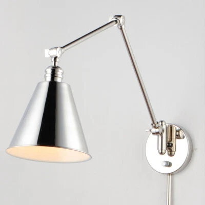 Aplique de pared de biblioteca Maxim Lighting 12224PN en acabado de níquel pulido Foto 1 de 2