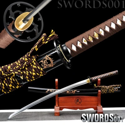 Espada Guerrero Katana Samurai Japonesa Unokubitsukuri Damasco Hoja de Acero Doblada Foto 1 de 4
