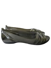 Crocs Womens Size 11 Black Sandals Flats Open Toe Strappy Slingback