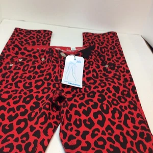 NWT Skinny Jeans, Red/ Black, Justice, Size 8R About 25.5 Inseam. - Picture 1 of 14