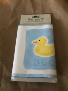 Norwall Yellow Rubber Duck Blue Bath Decorative WallPaper Wall Border - Picture 1 of 2