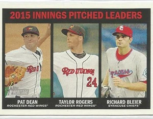 Topps Heritage Minor League 2015 entradas líderes lanzados - Imagen 1 de 2