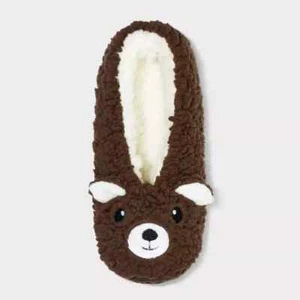 Cat & Jack™ Kids' Bear Slipper Socks Size M/L - Picture 1 of 4
