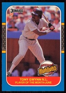 1987 Donruss Highlights Tony Gwynn San Diego Padres #12