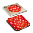 1 x Boxed Square Coasters - Macro Red Strawberry Fruit  #2620