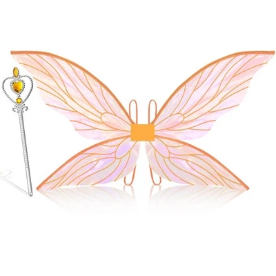 Impresionante conjunto de accesorios de disfraz de alas de hadas mariposa Foto 1 de 4