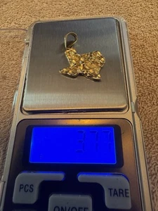 Real 14k Yellow Gold Texas Map Charm 2'' Inch Pendant 14kt 3.77g Necklace LQQK - Picture 1 of 10