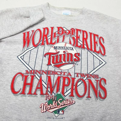 Vintage Minnesota Twins Sweatshirt Mens Medium MLB Baseball World Series 90s - Image 1 of 4