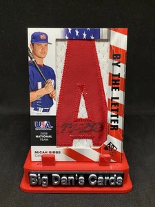 2008 SP Authentic - USA Team by the Letter Autografi Micah Gibbs #NTA-MG /180 - Foto 1 di 2