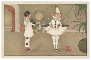 S5802/ Pierrot schöne Litho Künstler AK 1911 - Picture 1 of 2