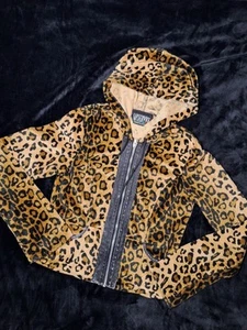 Lip Service- Freaks In Fur Hoodie- Y2K Cheetah Print Gothic Punk Mallgoth - Picture 1 of 8