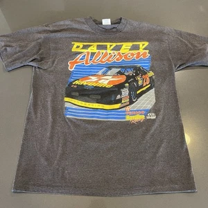 Vintage NASCAR Davey Allison Shirt Mens XL Gray Racing Auto Cars 1991 - Picture 1 of 7