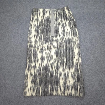 Falda COS Mujer 28 Beige Larga Recta Gráfica Informal Mohair Alpaca Talla 28 Foto 1 de 4