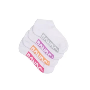 4 Pairs X Bonds Kids Logo Light Cushioned Low Cut White Multi Socks - Picture 1 of 3