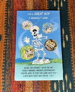 Raro juego de mesa de cartas de felicitación de Halloween Madballs 1988 vintage SIN USAR - Imagen 1 de 14