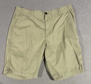 Lucky Brand Men's Chino Shorts Khaki Size 36 Classic Flat Front Cotton Blend - Picture 1 of 5