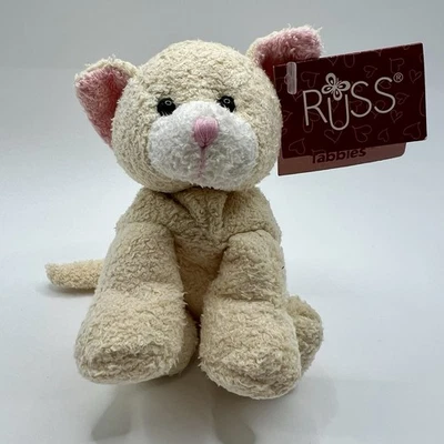 Russ Berrie Luv Mascotas Tabbies Crema Gatito Gato Bolsa de Frijoles Peluche Amigos del Hogar #23250 Foto 1 de 4