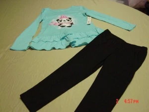 NWT Girls Faded Glory 2 piece Set Winter Theme Size 5 - Picture 1 of 5