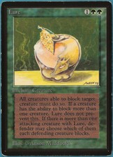 Lure Beta HEAVILY PLD Green Uncommon MAGIC GATHERING CARD (ID# 220537) ABUGames