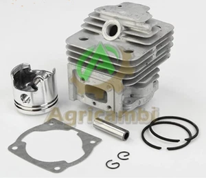 Cilindro e pistone decespugliatore trivella 52 cc completo di guarnizione 44 mm - Foto 1 di 6