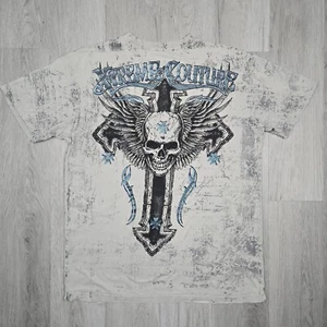 Xtreme Couture Shirt XL Cross Skull Graphic Print - Picture 1 of 6
