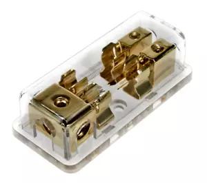 Car-HiFi Sicherungs-Blockverteiler 1 x 20 mm² 2 x 10 mm² Gold "Lagerabverkauf" - Bild 1 von 1