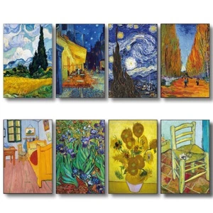 Fridge magnets set of 8 Vincent van Gogh painting fridge magnets set of 8 - Picture 1 of 10