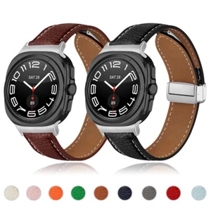 Magnetic Buckle Leather Band Wrist Strap for Samsung Galaxy Watch Ultra (2025) - Picture 1 of 22